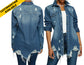 Randi Rye Denim Tunic Bomber