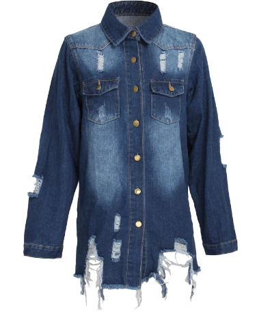 Randi Rye Denim Tunic Bomber